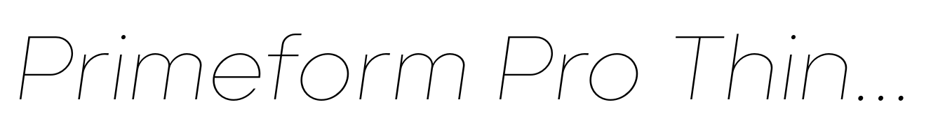Primeform Pro Thin Italic